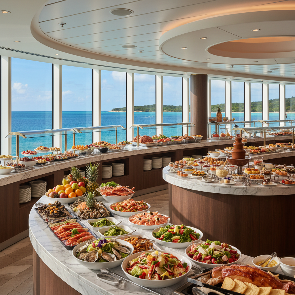 What food and restaurants are completely free on a cruise ship?